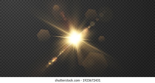 Light Star Gold Png. Light Sun Gold Png. Light Flash Gold Png. Vector Illustrator.