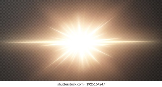 Light star gold png. Light sun gold png. Light flash gold png. vector illustrator.