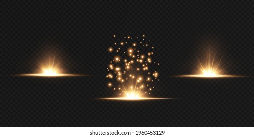 Light star gold png. Light sun gold png. Light flash gold png. vector illustrator.