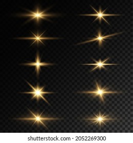 Light star gold png. Light sun gold png. Light flash gold png. vector illustrator.