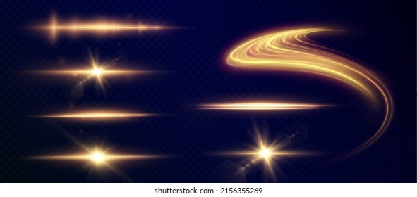 Light Star Gold Png. Light Sun Gold Png. Light Flash Gold Png. Vector Illustrator.