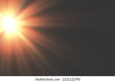 Light star gold png. Light sun gold png. Light flash gold png. vector illustrator.