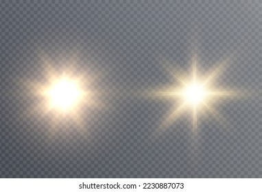  Light star gold png. Light sun gold png. Light flash gold png. vector illustrator. summer season beach