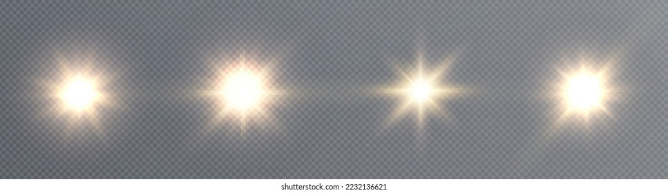 Light star gold png. Light sun gold png. Light flash gold png. vector illustrator. summer season beach