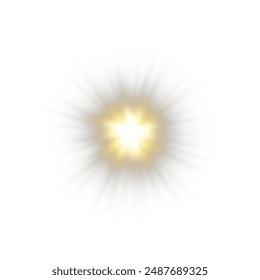 Light star gold png. Light sun gold png. Light flash gold png. vector illustrator. summer season beach	
