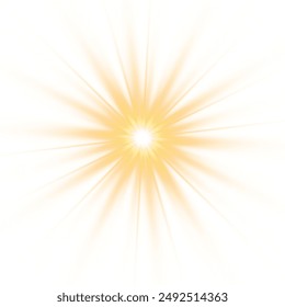 Light star gold png. Light sun gold png. Light flash gold png. vector illustrator. summer season beach