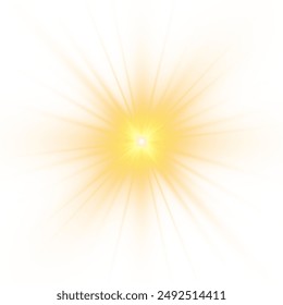 Light star gold png. Light sun gold png. Light flash gold png. vector illustrator. summer season beach