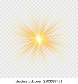 Light star gold png. Light sun gold png. Light flash gold png. vector illustrator. summer season beach