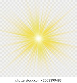 Light star gold png. Light sun gold png. Light flash gold png. vector illustrator. summer season beach