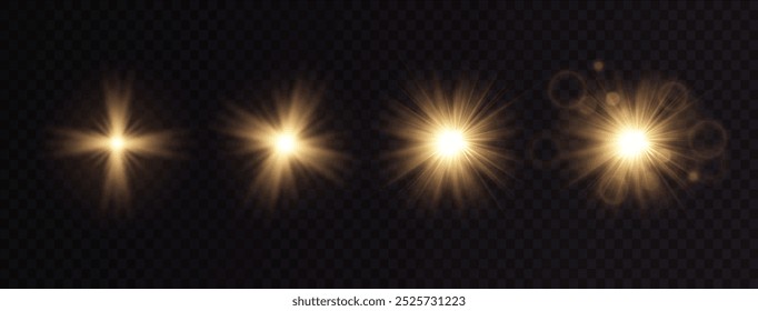 Light star gold png. Light sun gold png. Light flash gold png. vector illustrator. summer season beach