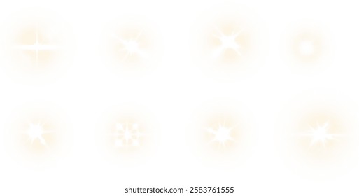 Light star gold png. Light sun gold png. Light flash gold png. vector illustrator. summer season beach	
