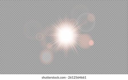 Light star gold png. Light sun gold png. Light flash gold png. Vector illustrator. Summer season beach.
