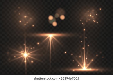 Light star gold png. Light sun gold png. Light flash gold png. vector illustrator.