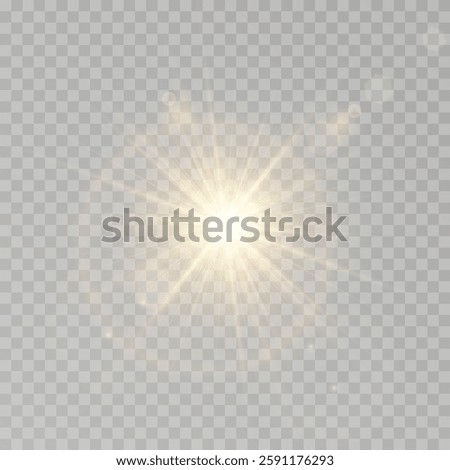 Light star gold with radiant glow and shimmering sun effects. A premium vector illustration featuring bright golden particles, glittering light flashes, and sparkling sunbursts.