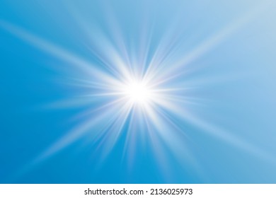 The light of a star shining brightly beaming into space