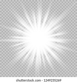 Light star white png. Light sun white png. Light flash white png. vector illustrator.