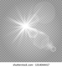 Light star white png. Light sun white png. Light flash white png. vector illustrator.