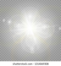 Light star white png. Light sun white png. Light flash white png. vector illustrator.