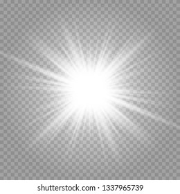 Light star white png. Light sun white png. Light flash white png. vector illustrator.