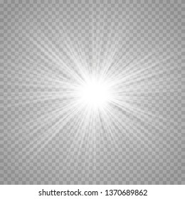 Light star white png. Light sun white png. Light flash white png. vector illustrator.