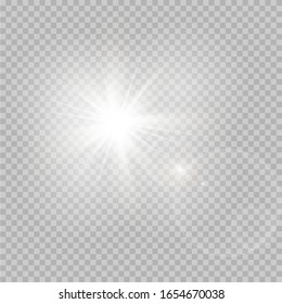 Light star white png. Light sun white png. Light flash white png. vector illustrator.
