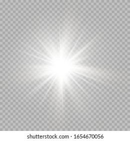 Light star white png. Light sun white png. Light flash white png. vector illustrator.