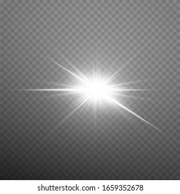 Light star white png. Light sun white png. Light flash white png. vector illustrator.