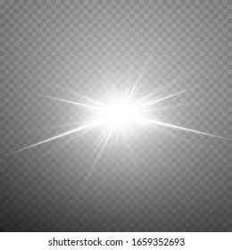 Light star white png. Light sun white png. Light flash white png. vector illustrator.