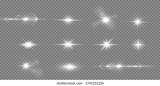 Light star white png. Light sun white png. Light flash white png. vector illustrator.