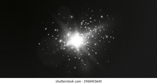 Light star white png. Light sun white png. Light flash white png. vector illustrator.