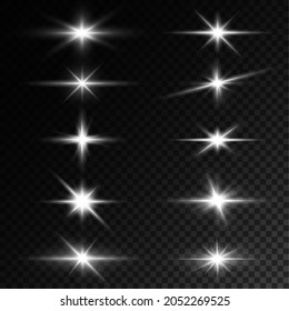 Light star white png. Light sun white png. Light flash white png. vector illustrator.