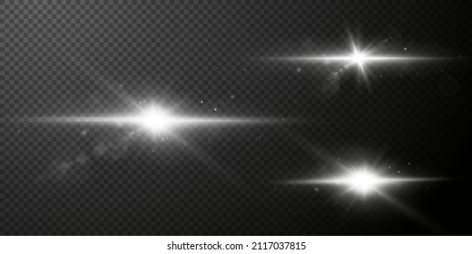 Light Star White Png. Light Sun White Png. Light Flash White Png. Vector Illustrator.