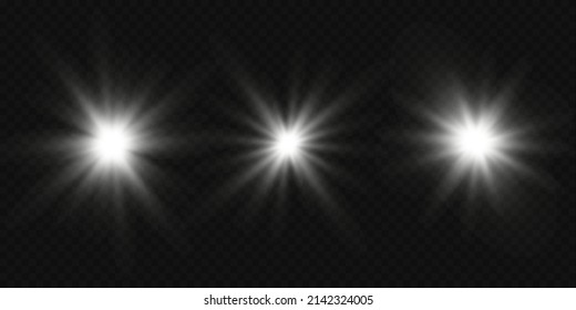 Light star white png. Light sun white png. Light flash white png. vector illustrator.