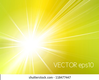 Light starburst background - abstract sun and rays