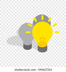 Light stays on isometric icon 3d on a transparent background vector illustration