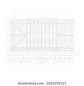 light steel roof plan sketch or light steel roof plan