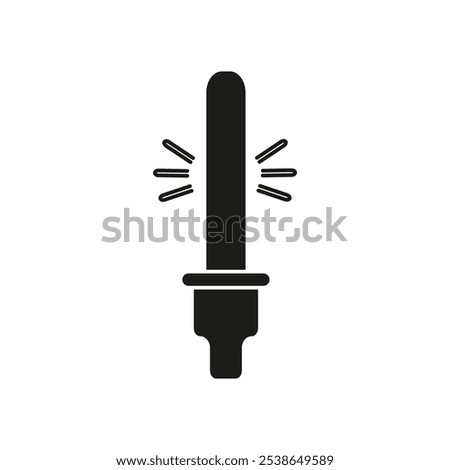 light stick icon flat line symbol set.
