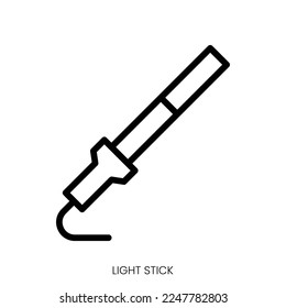 light stick icon. Line Art Style Design Isolated On White Background