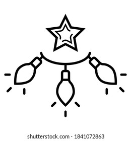  light string icon vector illustration