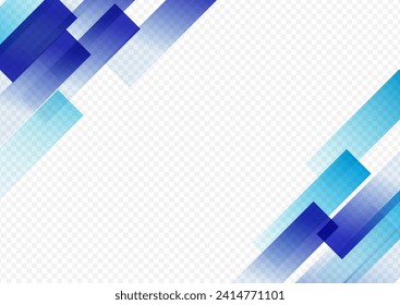 Fondo transparente del vector de banda luminosa. Ilustración de la forma de la tecnología azul. Plantilla de elemento diagonal. Diseño de concepto.