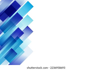 Light Stripe Vector White Background. Blue Technology Shape Flyer. Geometric Line Cover. Web Banner.