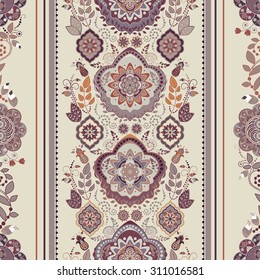 Light striped floral pattern