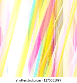 Light striped seamless texture. Pink, white, yellow, blue, green colors. Abstract vector background for web page, banners backdrop, fabric, home decor, wrapping