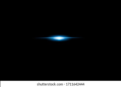 The light and the stripes move quickly on a black background. The light effect design Decorative elements Horizontal ray of light