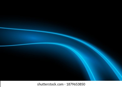 The light and the stripes move quickly on a black background. The light effect design Decorative elements Horizontal ray of light