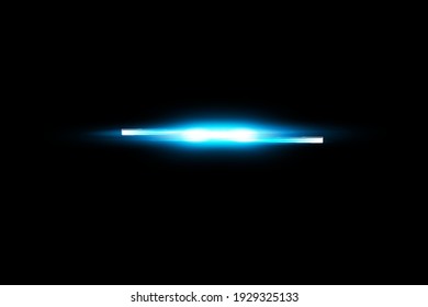 Luz y rayas que se mueven rápidamente sobre el fondo oscuro.diseño del efecto luz. El vector se desdibuja a la luz de la radiación. Elemento de decoración. Rayos horizontales de luz.