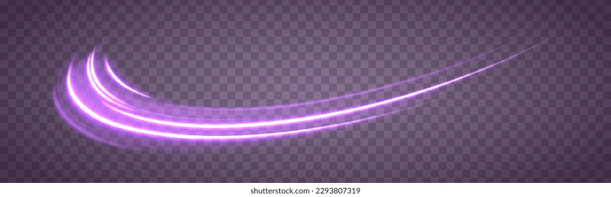 Light and stripes moving fast over dark background. Concept of leading in business, Hi tech products, warp speed wormhole science vector design.	