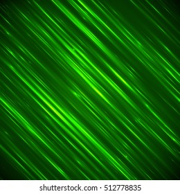 Light and Stripes Moving Fast Over Dark Background. Vector illustration.
