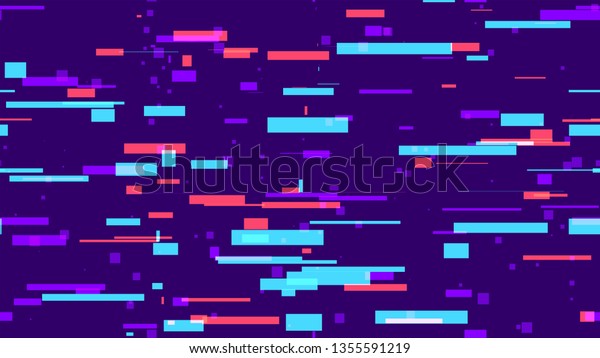 Light Stripes Seamless Neon Tech Background.\
Bright Rectangle Shapes Texture. Digital Neon Flow Pattern. Digital\
Cover Background.