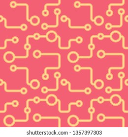 Light summer abstract hand-drawn sketch. Vector circuit pattern for textile, prints, wallpaper, wrapping paper, web decor etc.